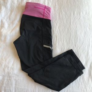 Black and Pink Lululemon Leggings